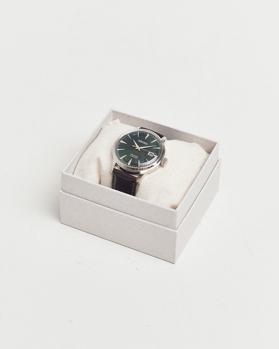 Herre | Seiko Presage Automatic Leather 41mm Green Dial | Seiko | Presage Automatic Leather 41mm Green Dial