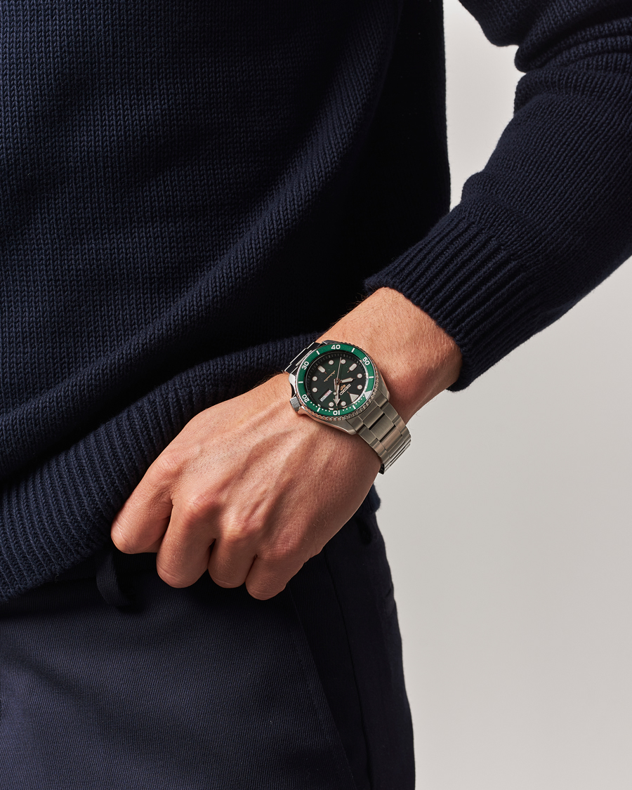 Herre | Seiko 5 Sports Automatic Diver Steel 43mm Green Dial | Seiko | 5 Sports Automatic Diver Steel 43mm Green Dial