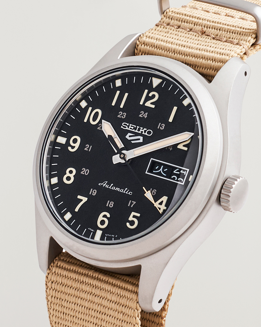 Herre | Seiko 5 Sports Automatic Nato 40mm Black Dial | Seiko | 5 Sports Automatic Nato 40mm Black Dial