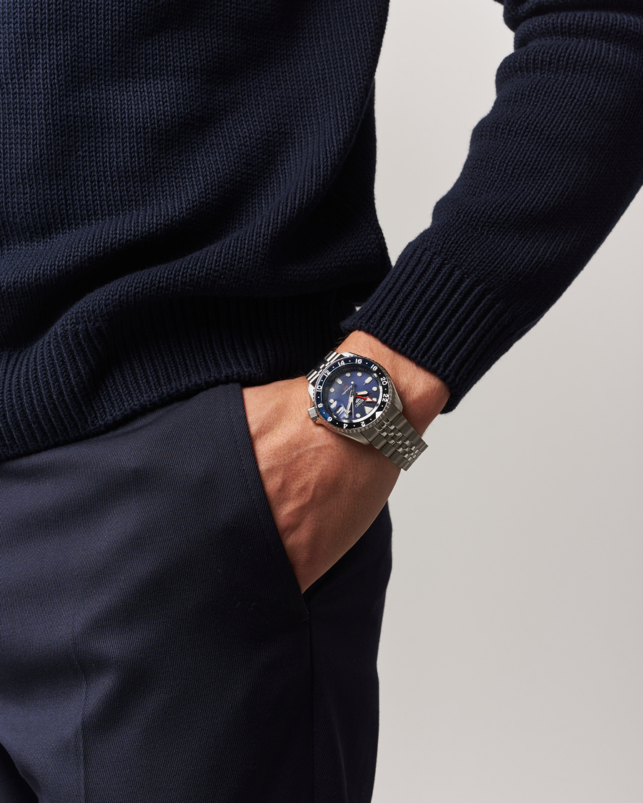 Herre | Seiko 5 Sports Automatic GMT Diver Steel 42mm Blue Dial | Seiko | 5 Sports Automatic GMT Diver Steel 42mm Blue Dial