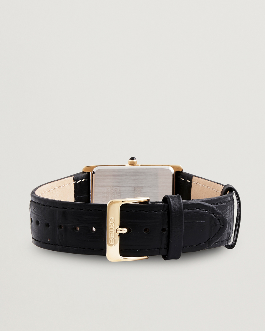 Herre | Seiko Quartz Gold Leather 28mm White Dial | Seiko | Quartz Gold Leather 28mm White Dial