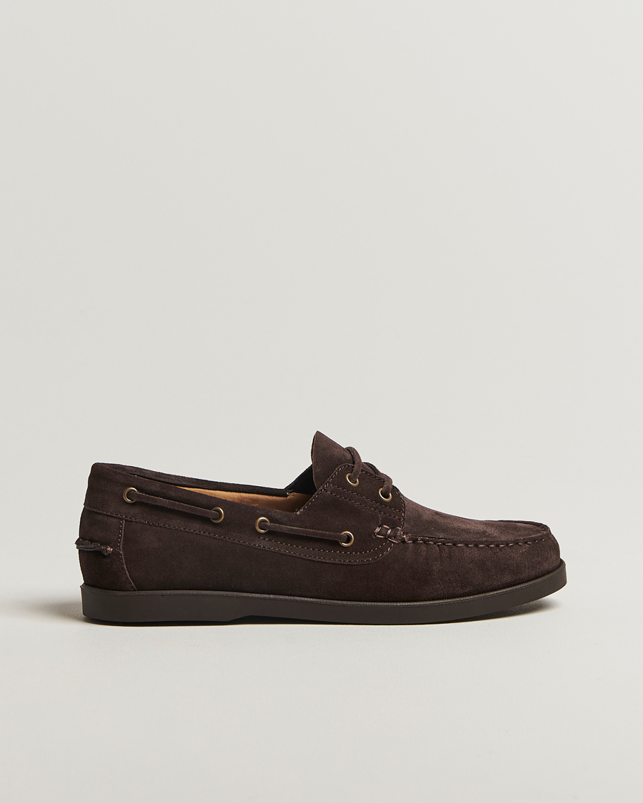 Herre | Seilersko | Oscar Jacobson | Deck Shoe Suede Chocolate Brown
