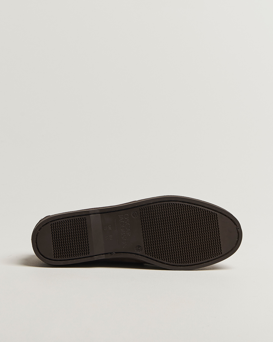 Herre | Seilersko | Oscar Jacobson | Deck Shoe Suede Chocolate Brown
