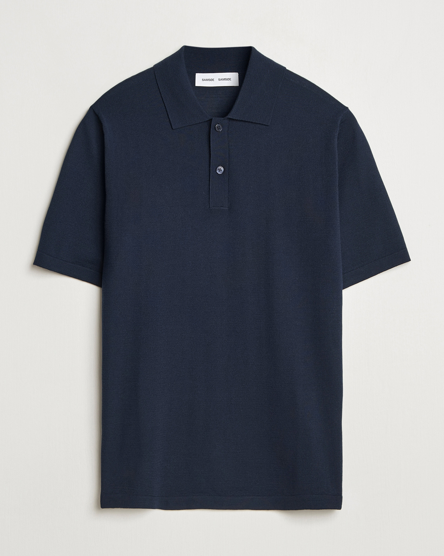 Herre | Pikéer | Samsøe Samsøe | Sarown Knitted Polo Salute Navy