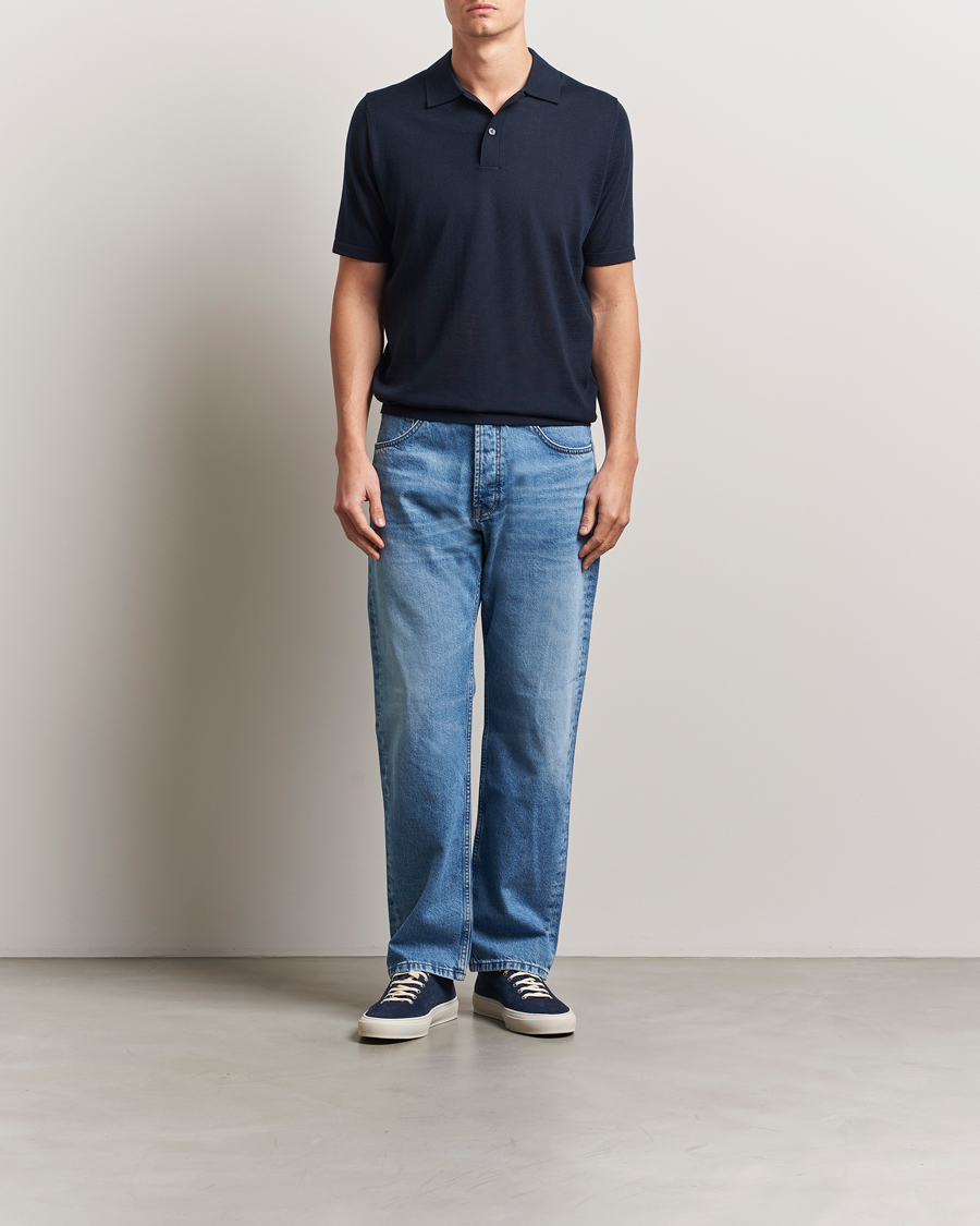 Herre | Pikéer | Samsøe Samsøe | Sarown Knitted Polo Salute Navy