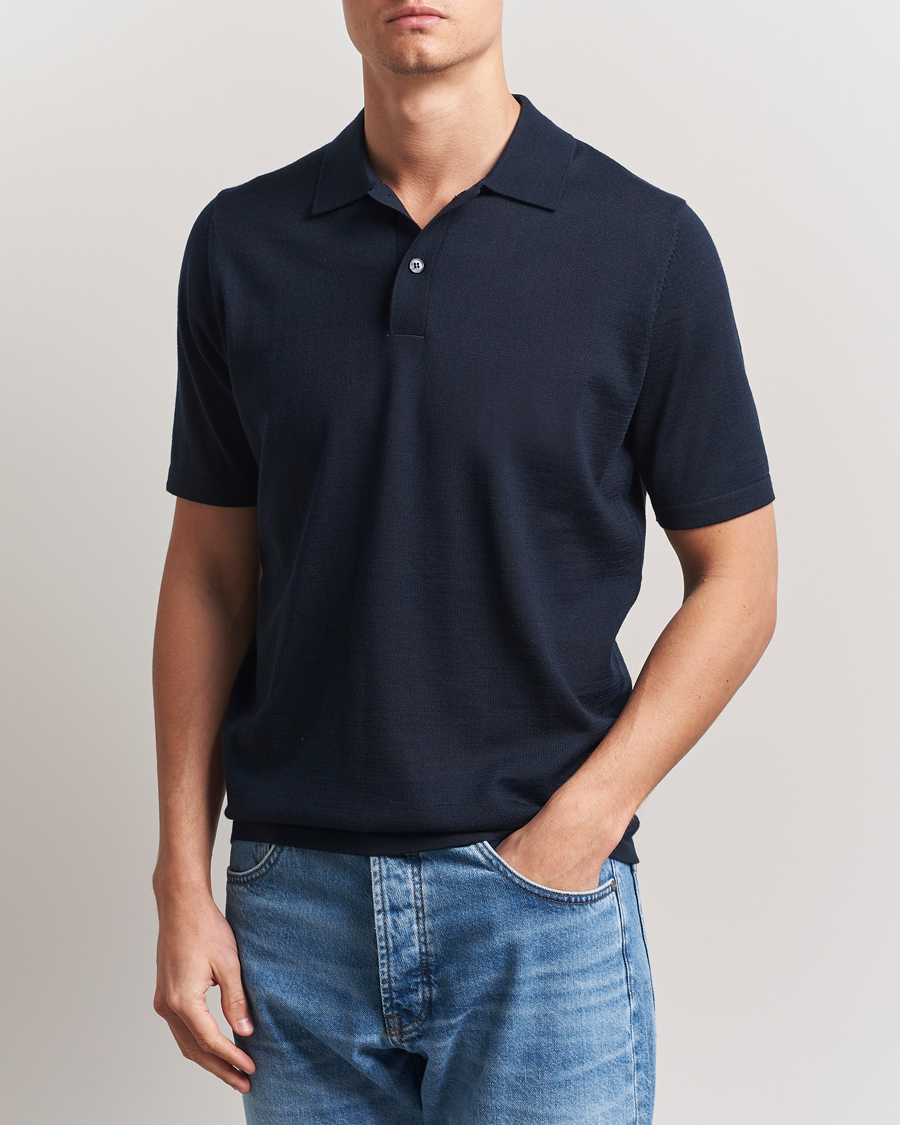 Herre | Pikéer | Samsøe Samsøe | Sarown Knitted Polo Salute Navy