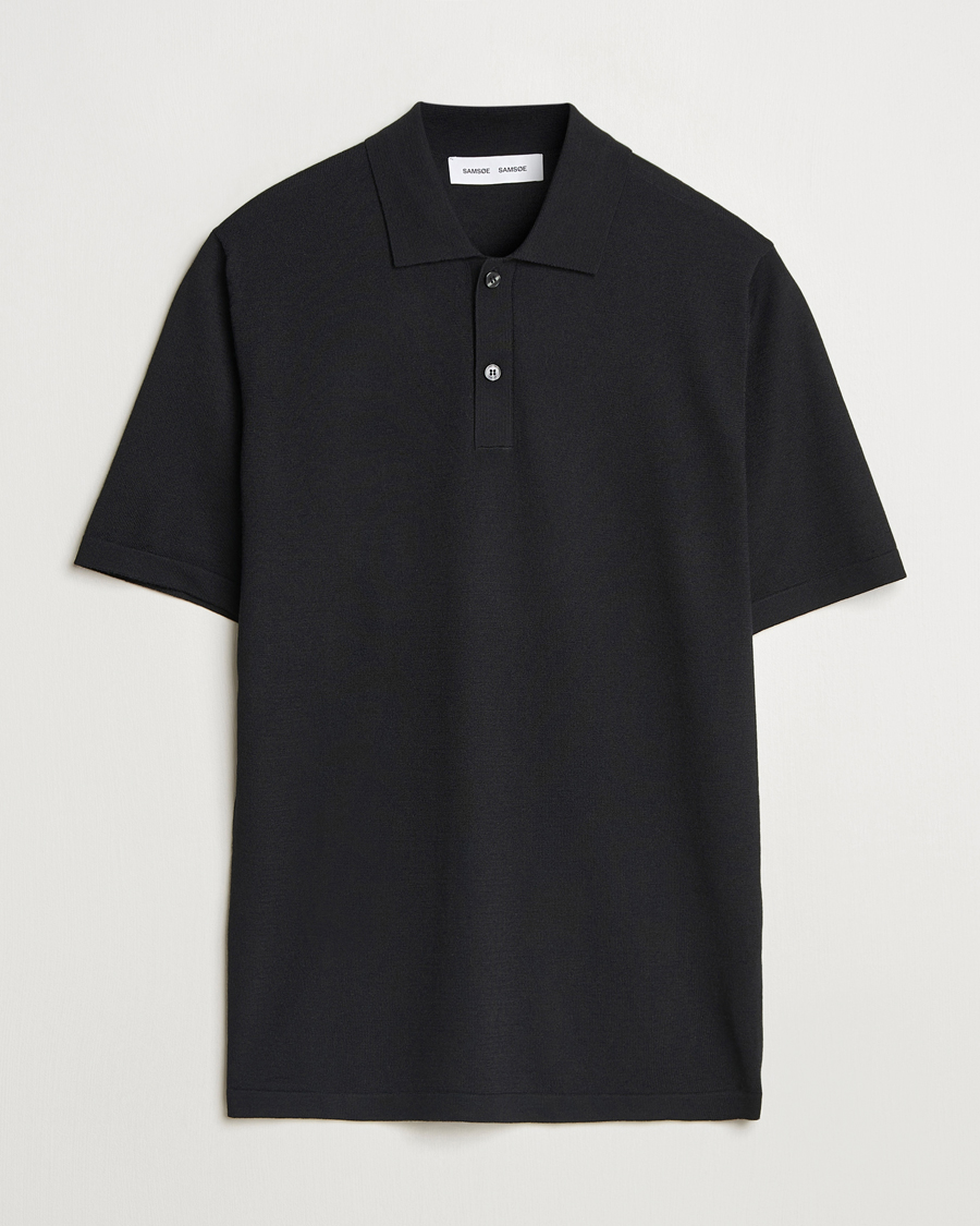Herre | Pikéer | Samsøe Samsøe | Sarown Knitted Polo Black