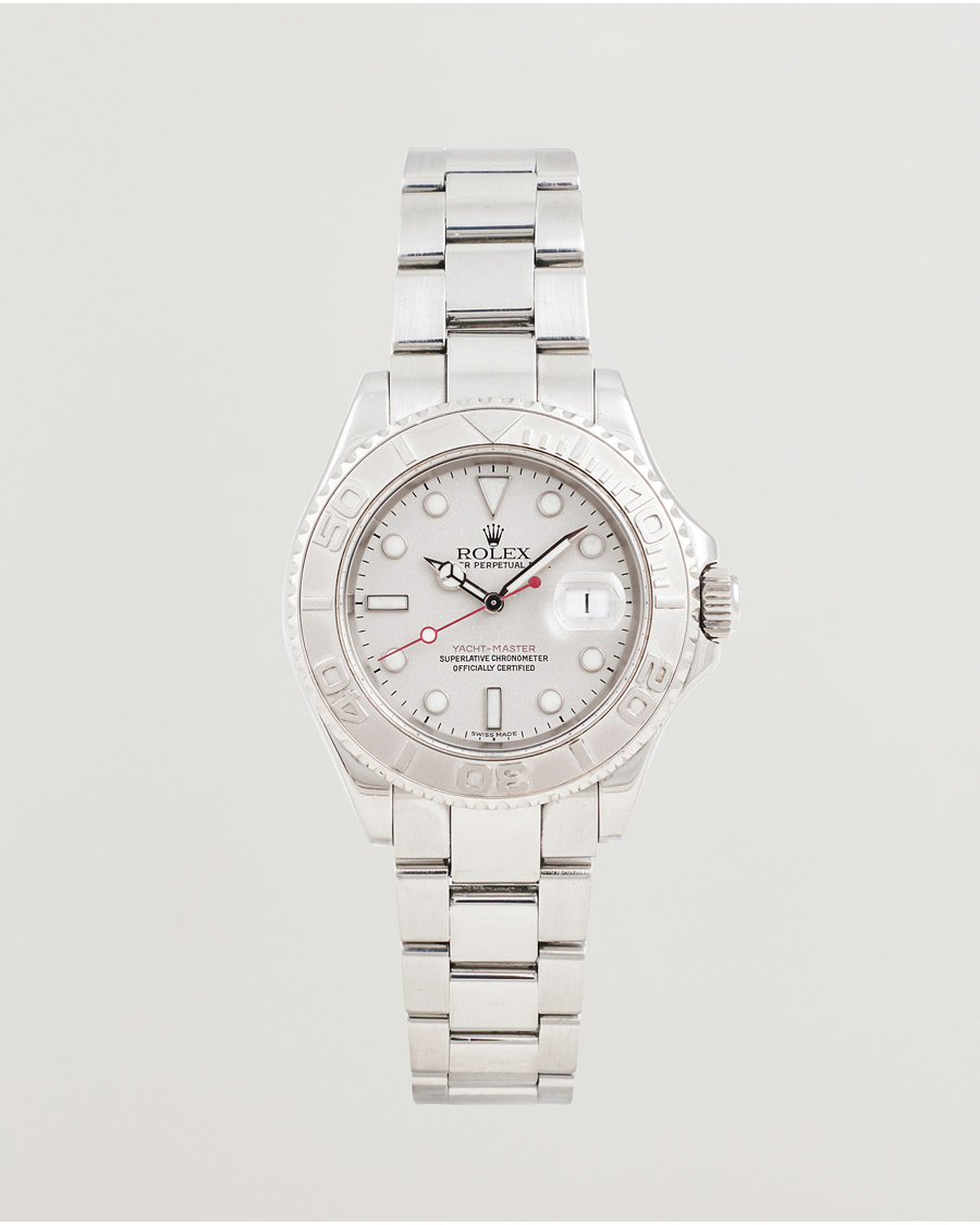 Herre | Rolex Pre-Owned Yacht Master Oyster Perpetual Steel Platinum | Rolex Pre-Owned | Yacht Master Oyster Perpetual Steel Platinum