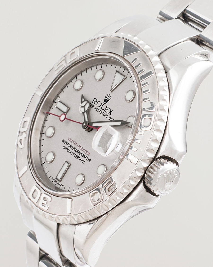 Herre | Rolex Pre-Owned Yacht Master Oyster Perpetual Steel Platinum | Rolex Pre-Owned | Yacht Master Oyster Perpetual Steel Platinum