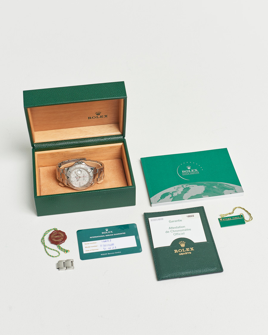 Herre | Rolex Pre-Owned Yacht Master Oyster Perpetual Steel Platinum | Rolex Pre-Owned | Yacht Master Oyster Perpetual Steel Platinum