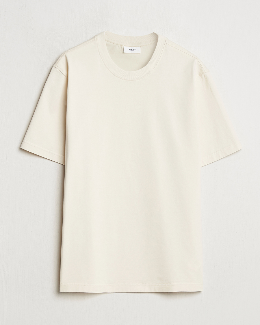 Herre | T-Shirts | NN07 | Abel Crew Neck T-Shirt Ivory