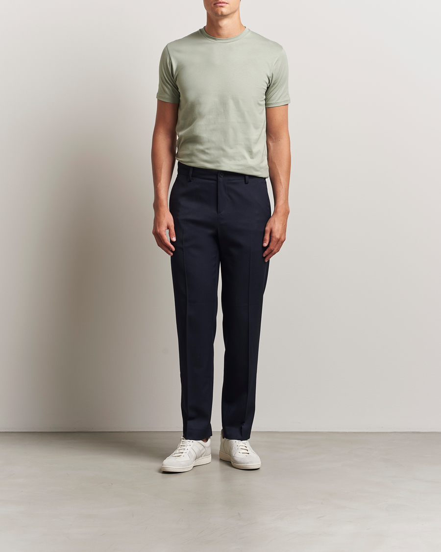 Herre | T-Shirts | Sunspel | Riviera Midweight T-Shirt Pastel Green