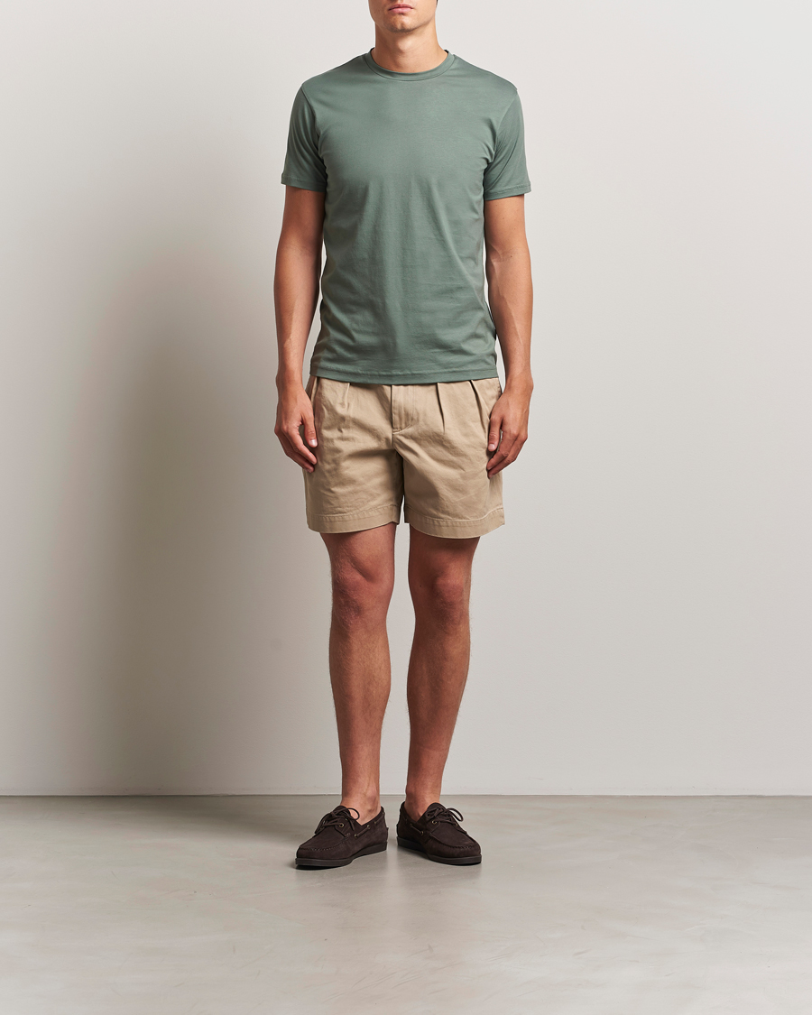 Herre | T-Shirts | Sunspel | Riviera Midweight T-Shirt Dusk Green