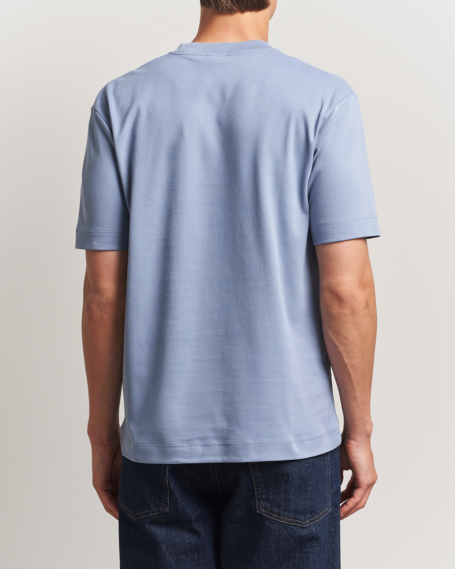 Herre | T-Shirts | Sunspel | Heavy Weight Supima Cotton T-Shirt Vintage Blue