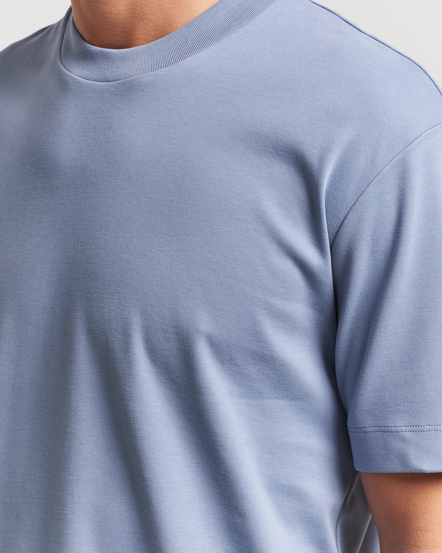 Herre | T-Shirts | Sunspel | Heavy Weight Supima Cotton T-Shirt Vintage Blue