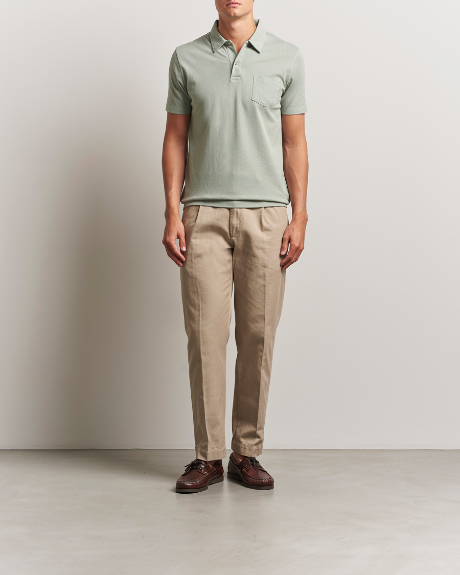 Herre | Pikéer | Sunspel | Riviera Polo Shirt Pastel Green