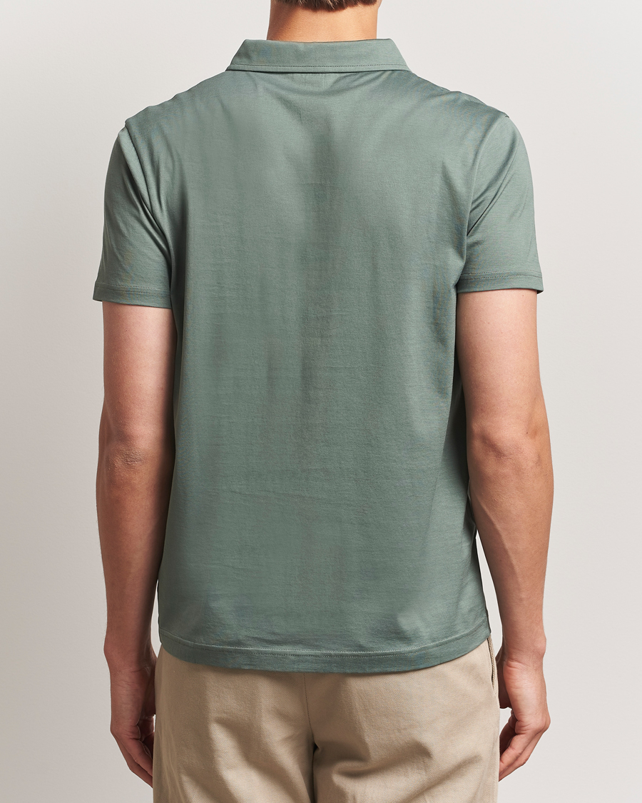 Herre | Pikéer | Sunspel | Cotton Jersey Polo Dusk Green