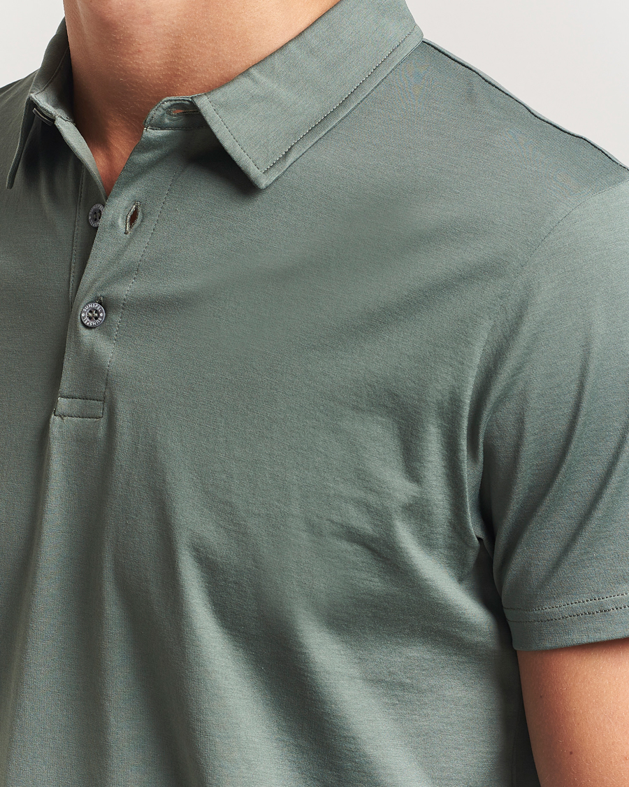 Herre | Pikéer | Sunspel | Cotton Jersey Polo Dusk Green