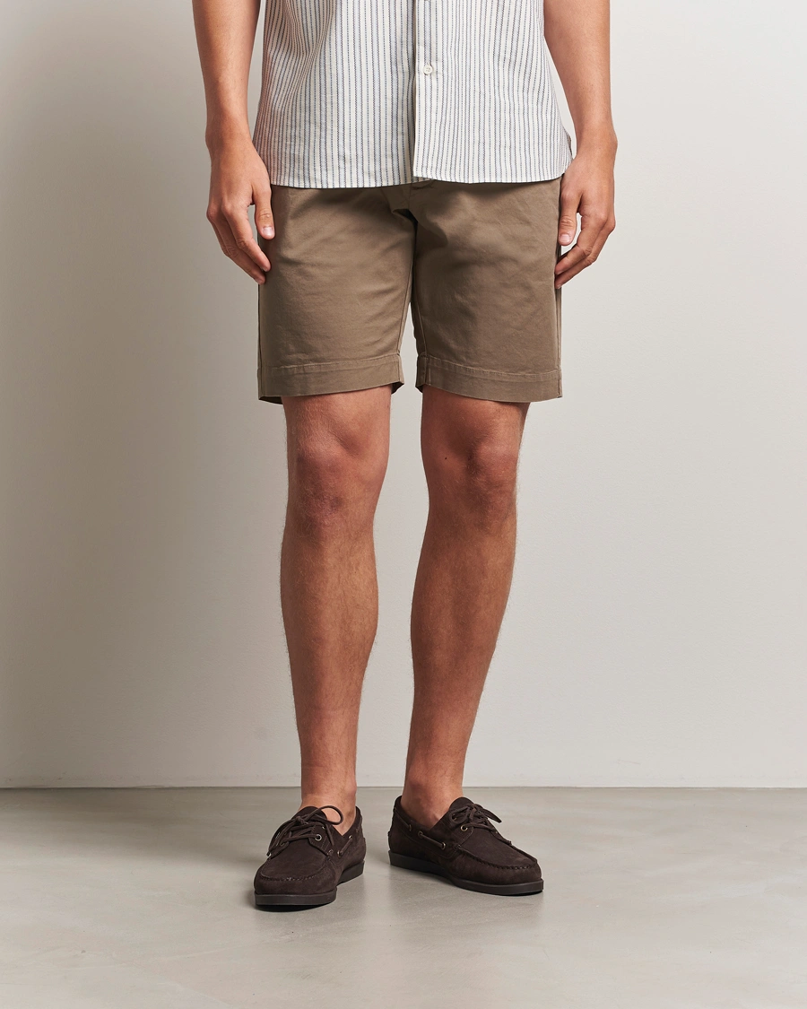 Herre | Shorts | Sunspel | Cotton Chino Shorts Dark Stone