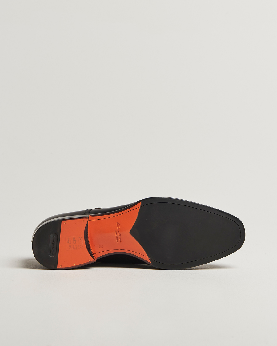 Herre | Munkesko | Santoni | Adrian Double Monk Black Calf