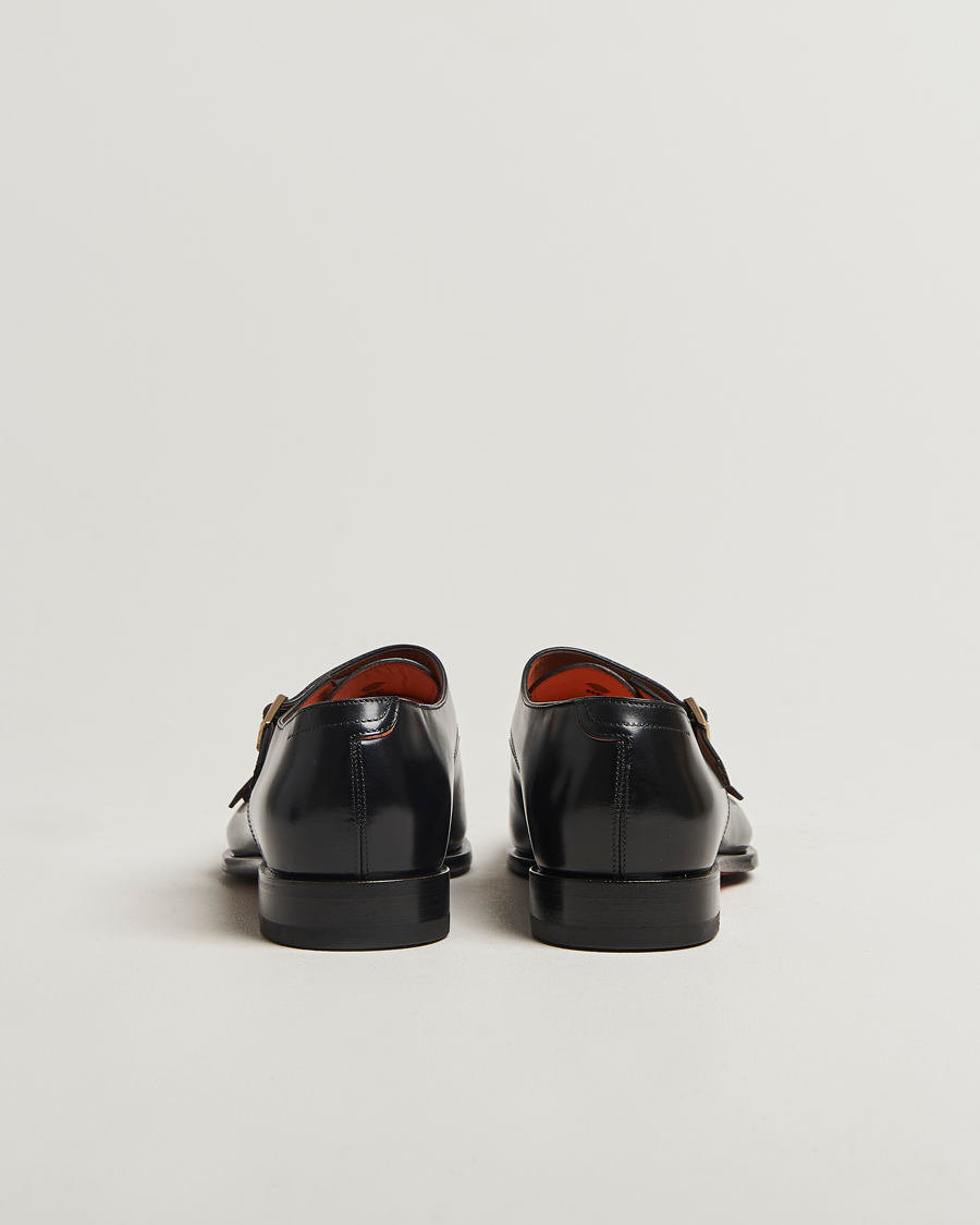 Herre | Munkesko | Santoni | Adrian Double Monk Black Calf