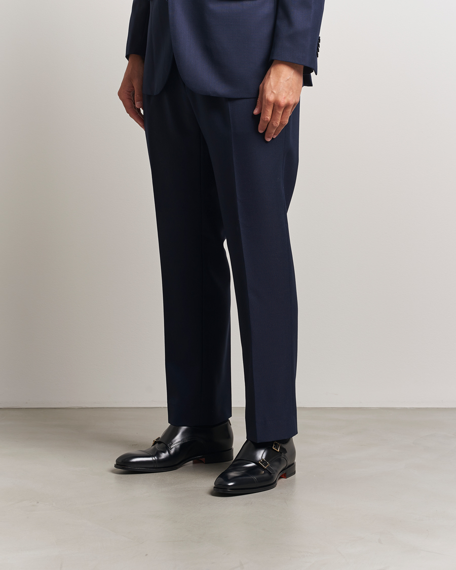 Herre | Munkesko | Santoni | Adrian Double Monk Black Calf