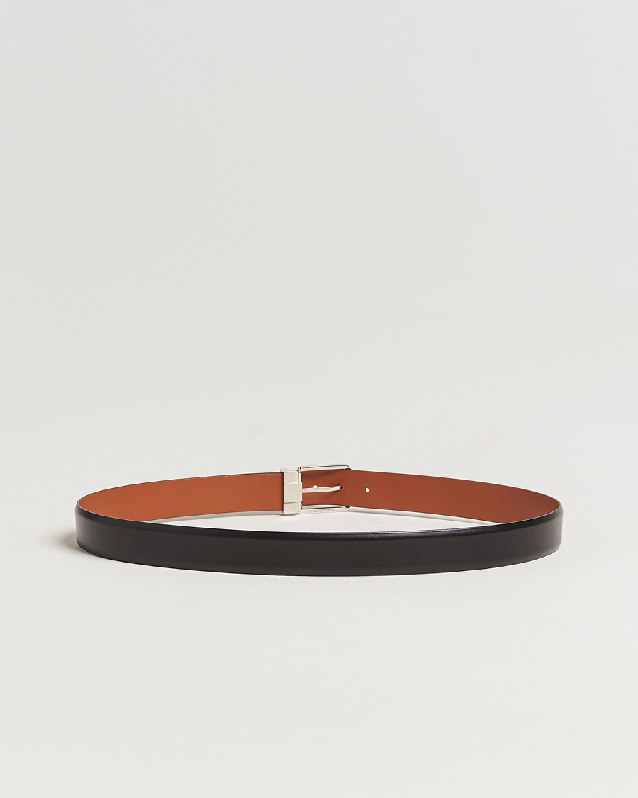 Herre | Belter | Santoni | Classic Leather Belt Black Calf