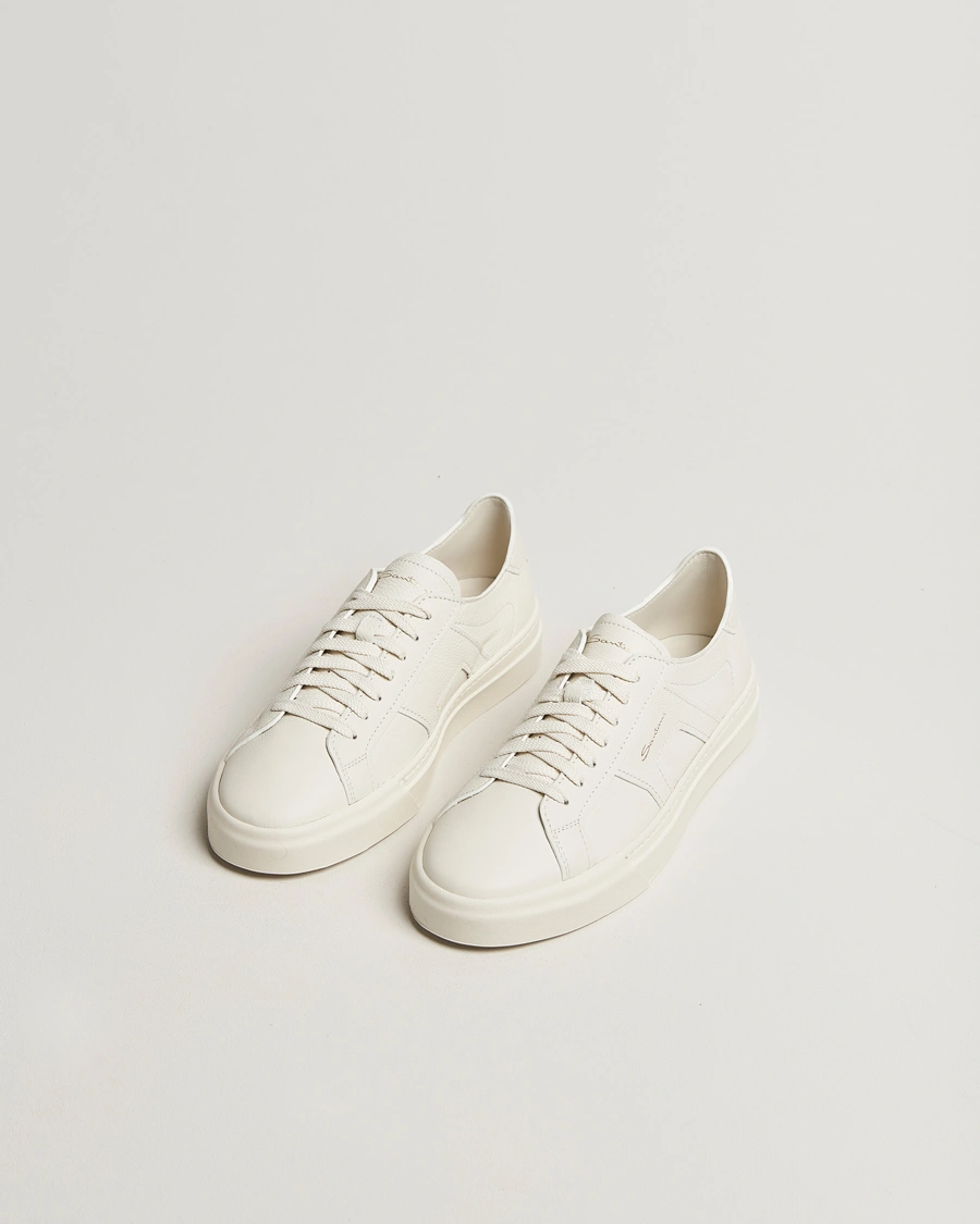 Herre | Sneakers | Santoni | Double Buckle Sneakers White Grain