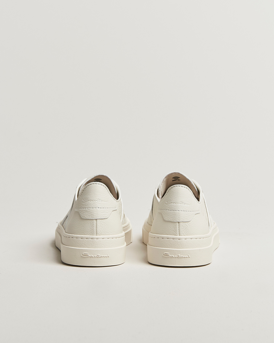 Herre | Sneakers | Santoni | Double Buckle Sneakers White Grain