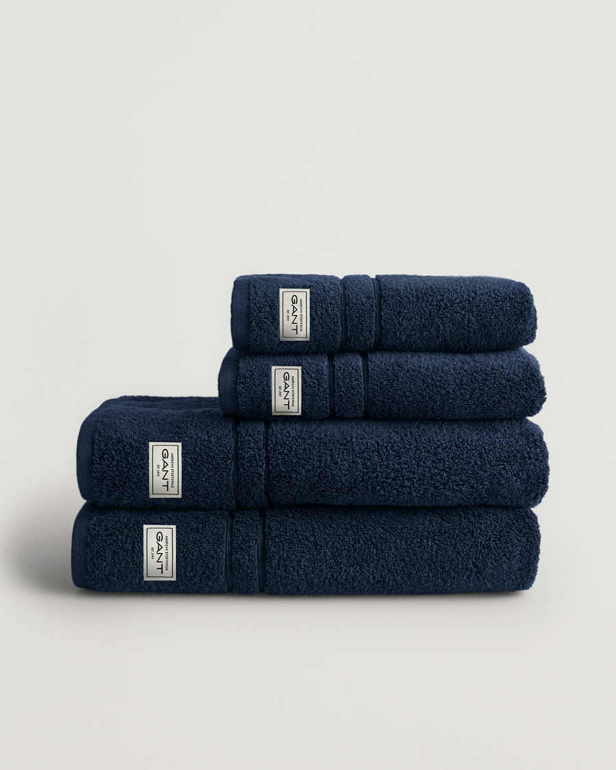 Herre | GANT 4-Pack Premium Towel Marine | Gant | 4-Pack Premium Towel Marine