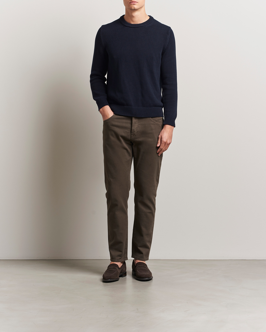 Herre | Bukser | Incotex | 5-Pocket Cotton Stretch Pants Dark Brown