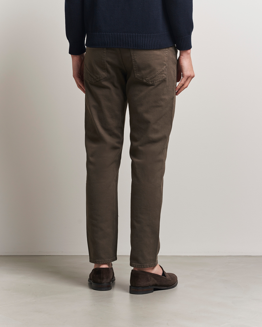 Herre | Bukser | Incotex | 5-Pocket Cotton Stretch Pants Dark Brown