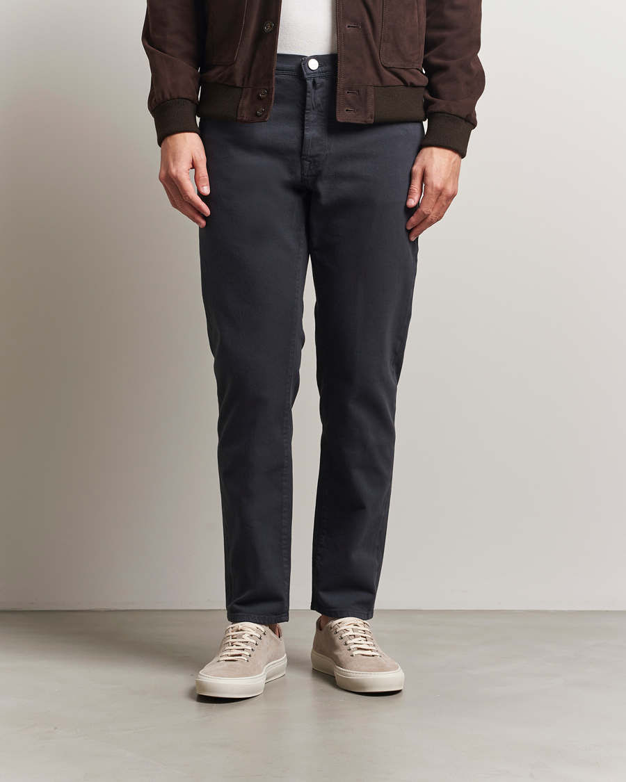 Herre | Bukser | Incotex | 5-Pocket Cotton Stretch Pants Navy