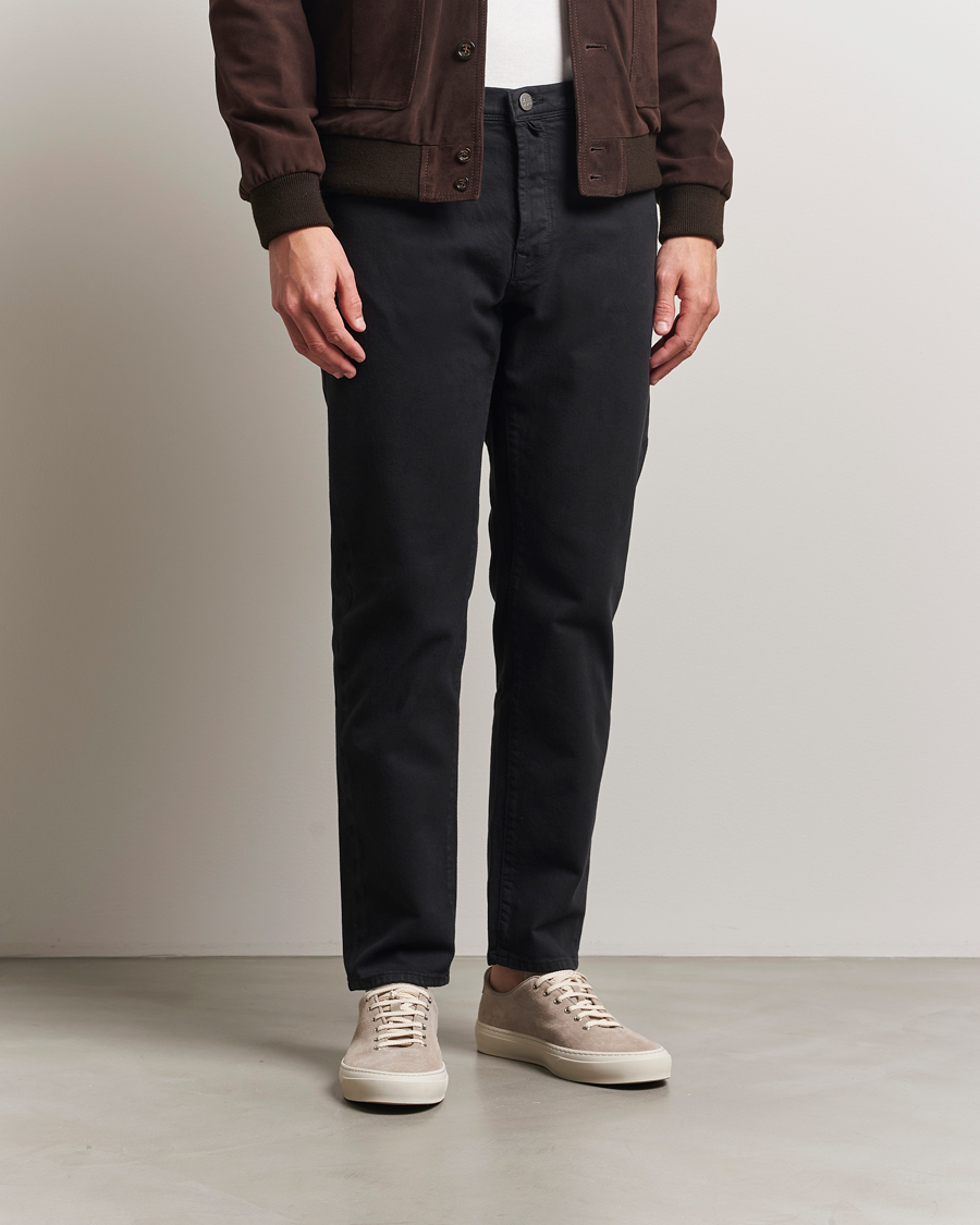 Herre | Bukser | Incotex | 5-Pocket Cotton Stretch Pants Black