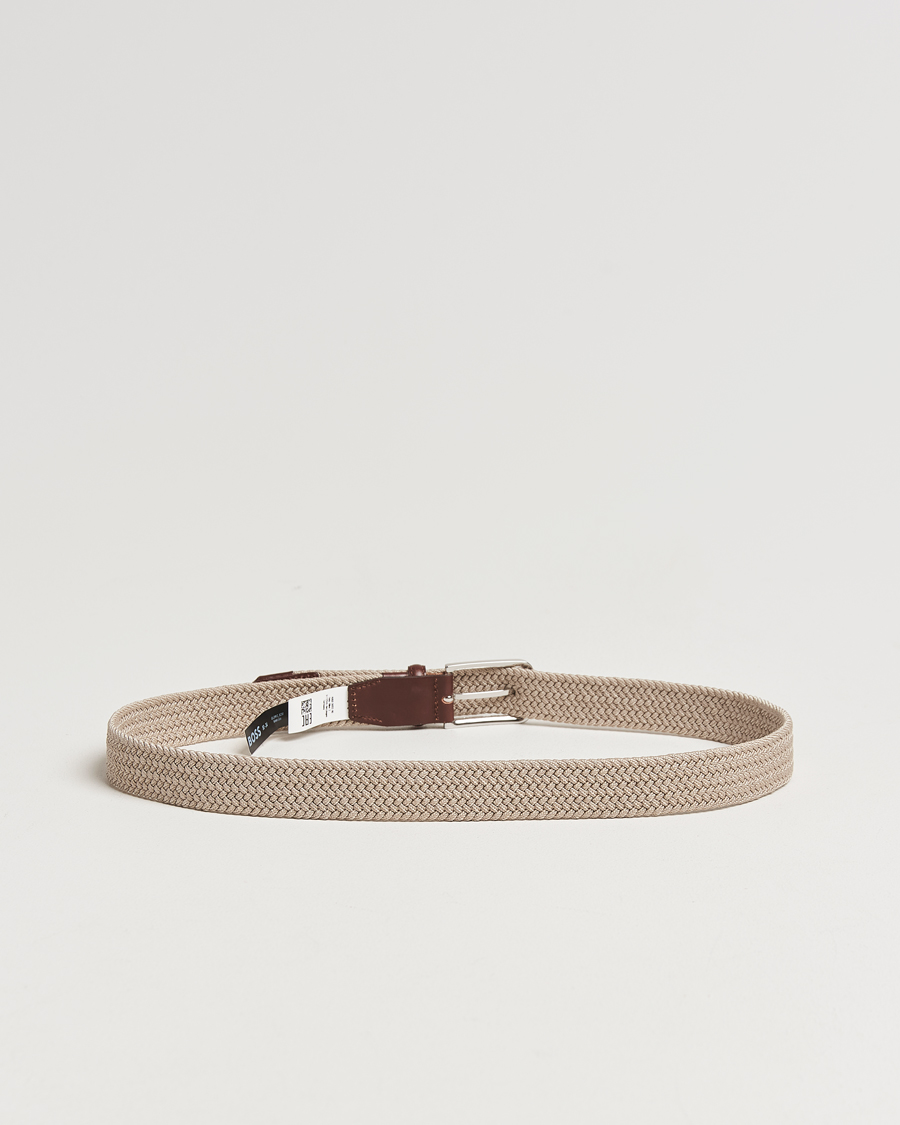 Herre | Belter | BOSS BLACK | Clorio Elastic Woven Belt Light Beige