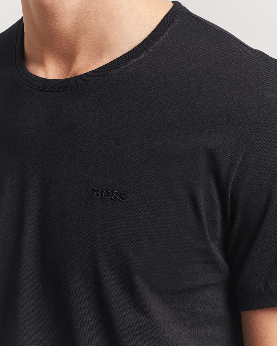 Herre | T-Shirts | BOSS BLACK | 2-Pack Relaxed Fit Crew Neck T-Shirt Black