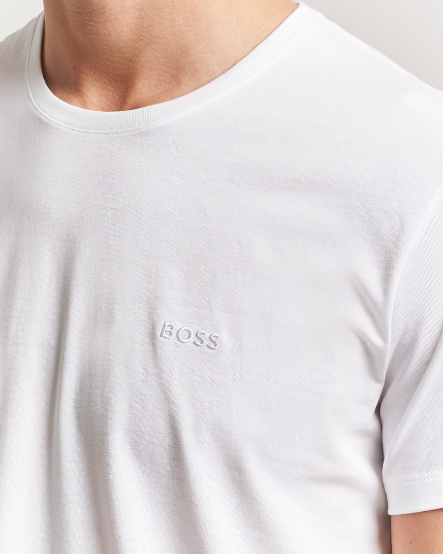 Herre | T-Shirts | BOSS BLACK | 2-Pack Relaxed Fit Crew Neck T-Shirt White
