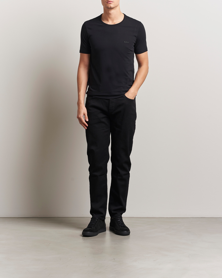 Herre | T-Shirts | BOSS BLACK | 3-Pack Crew Neck T-Shirt Black