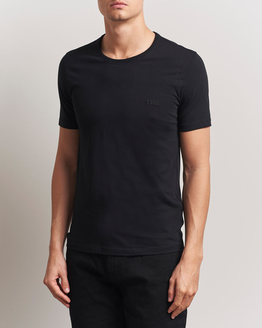 Herre | T-Shirts | BOSS BLACK | 3-Pack Crew Neck T-Shirt Black