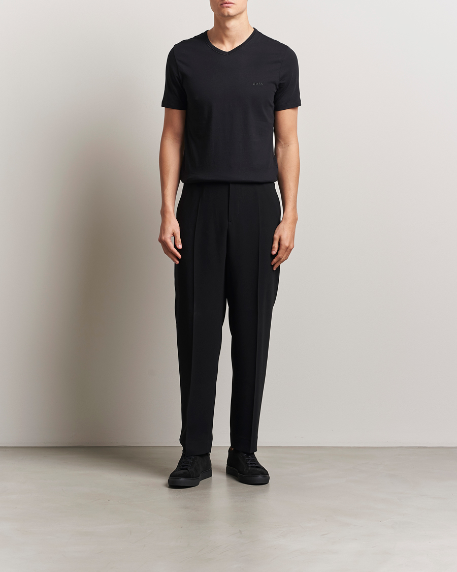 Herre | T-Shirts | BOSS BLACK | 3-Pack V-Neck T-Shirt Black