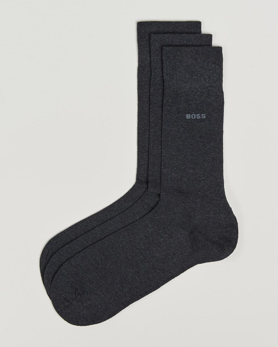 Herre | Undertøy | BOSS BLACK | 3-Pack RS Uni Socks Charcoal