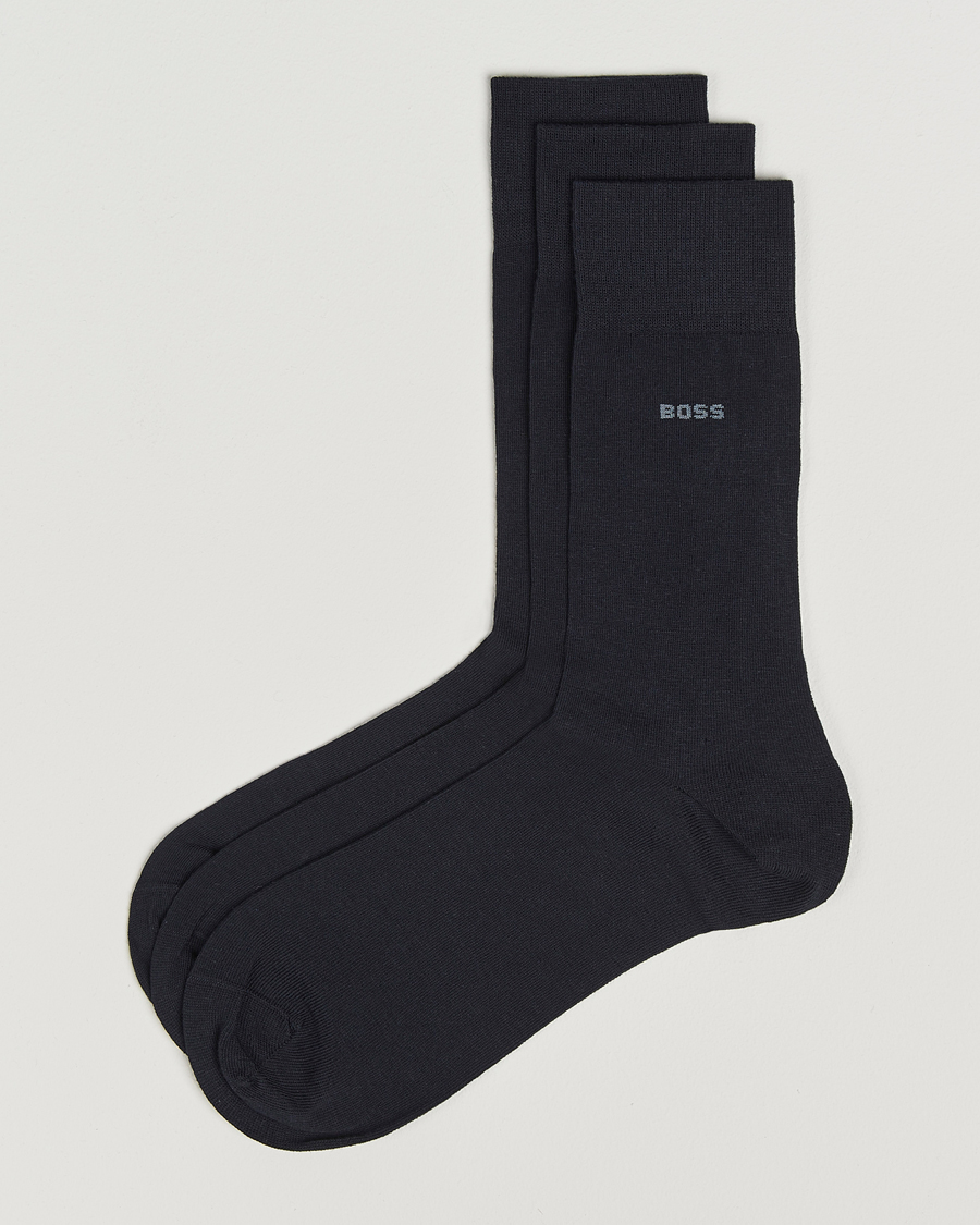 Herre | Undertøy | BOSS BLACK | 3-Pack RS Uni Socks Dark Blue