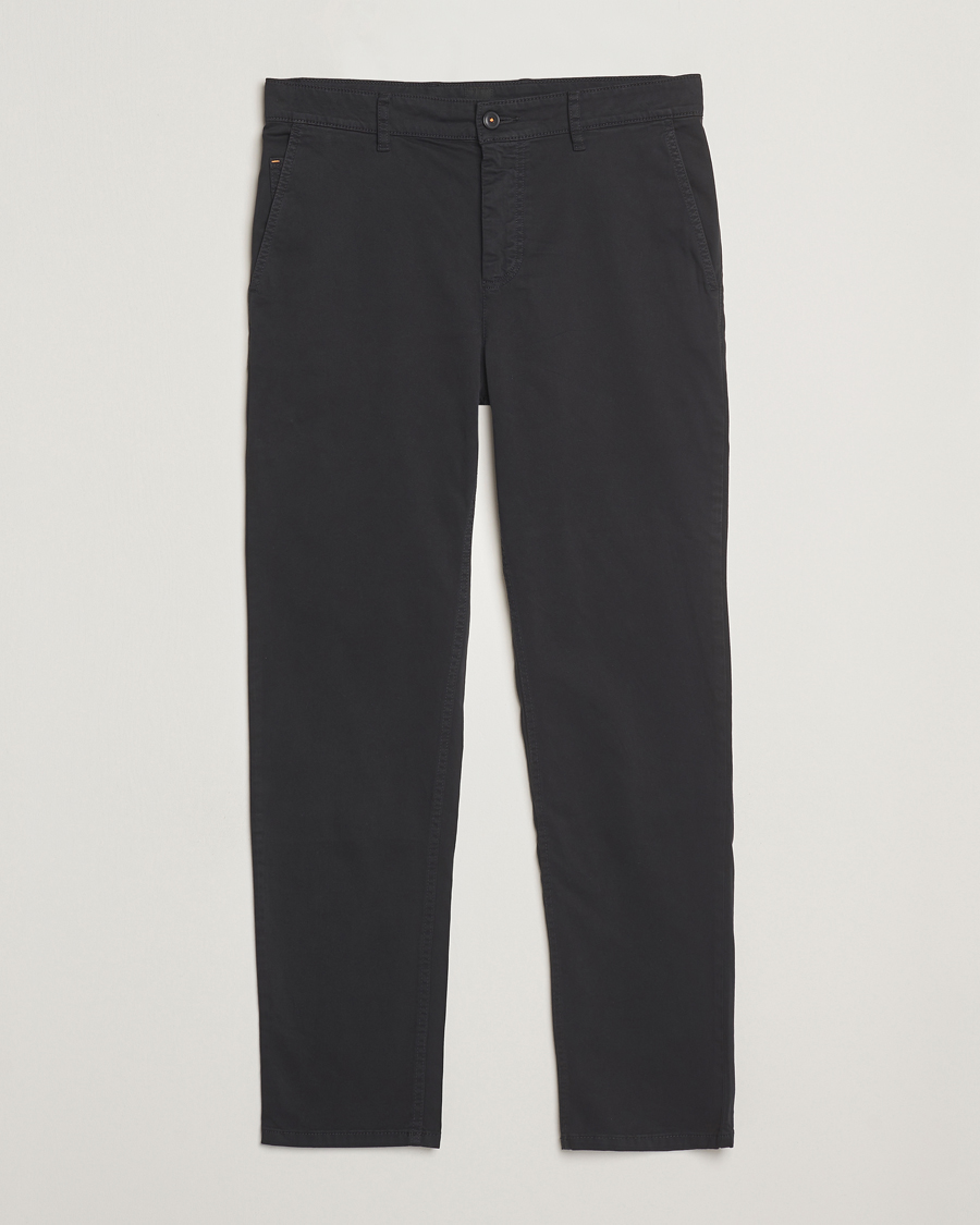Herre | Bukser | BOSS ORANGE | Tapered Fit Cotton Chinos Black