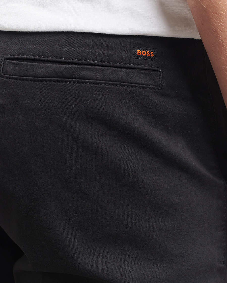 Herre | Bukser | BOSS ORANGE | Tapered Fit Cotton Chinos Black