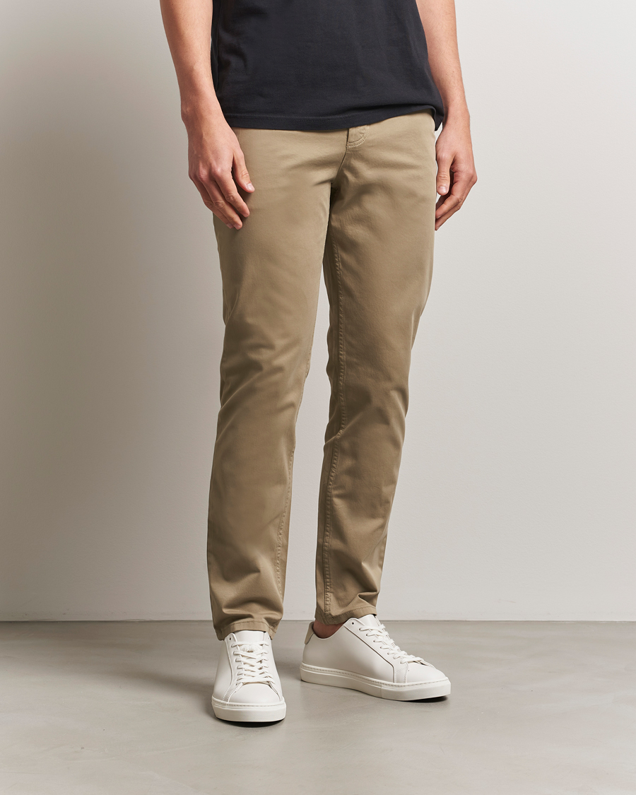 Herre | Bukser | BOSS ORANGE | Tapered Fit Cotton Chinos Beige