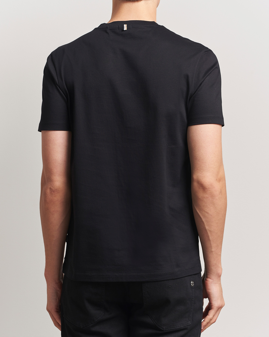 Herre | T-Shirts | BOSS BLACK | Tessler Mercerized Crew Neck T-Shirt Black