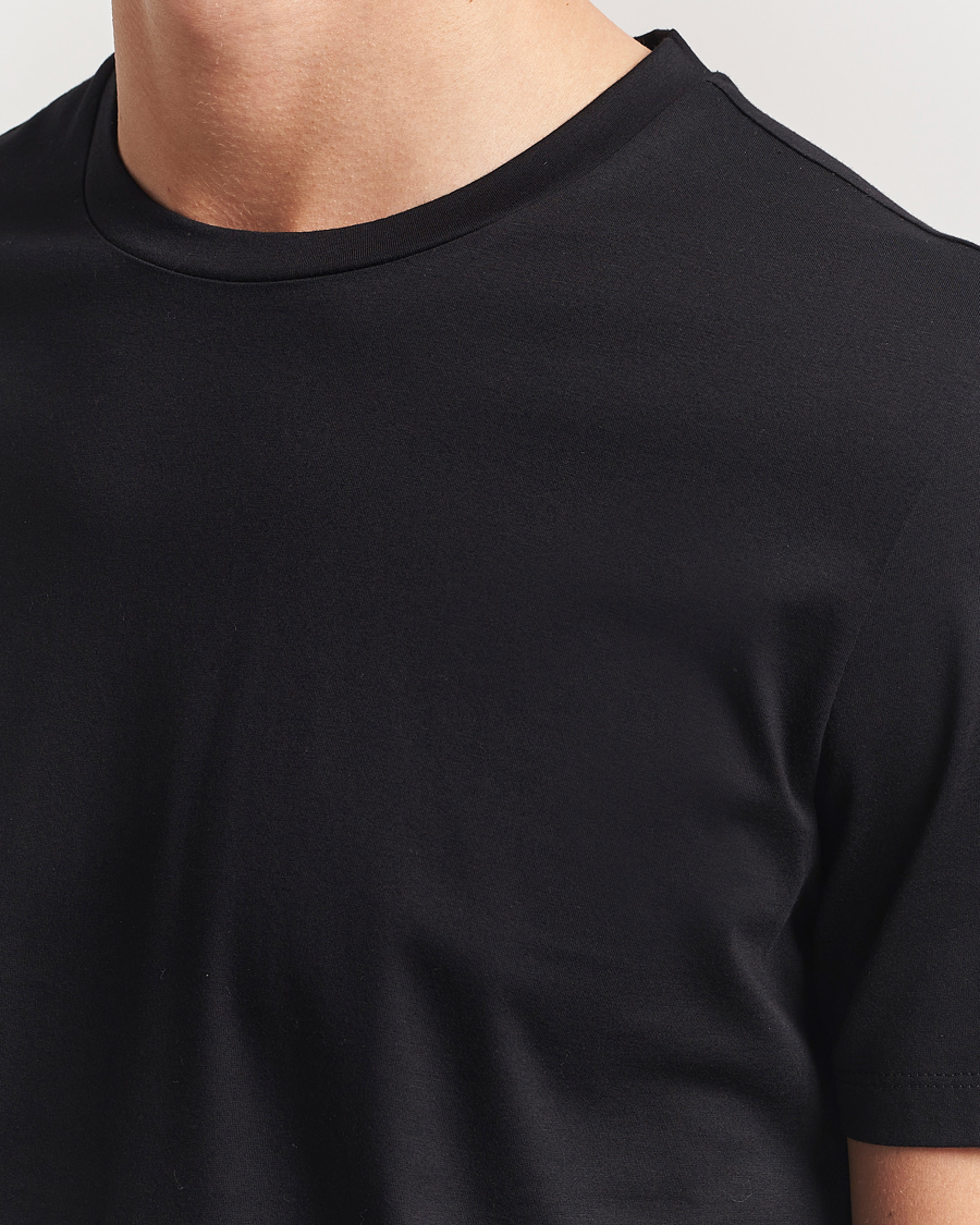 Herre | T-Shirts | BOSS BLACK | Tessler Mercerized Crew Neck T-Shirt Black