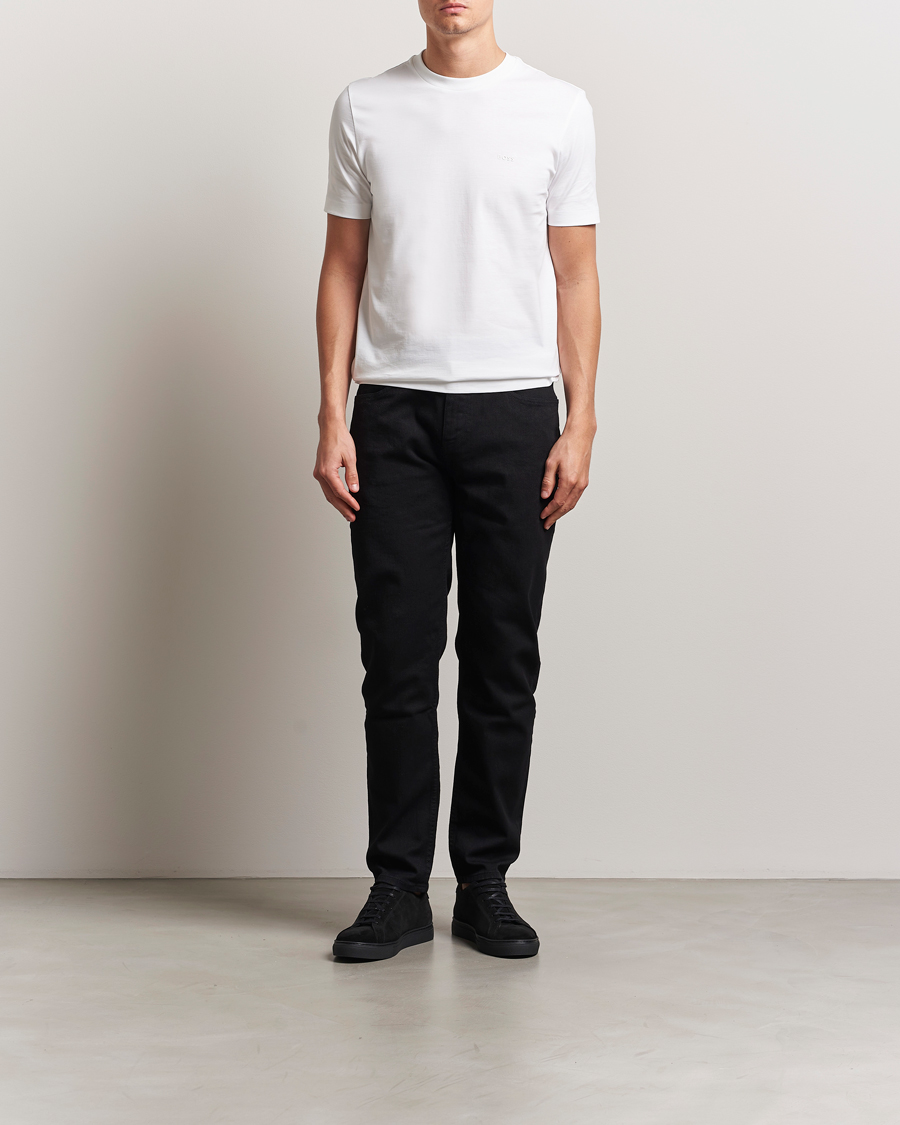 Herre | T-Shirts | BOSS BLACK | Thompson Crew Neck T-Shirt White