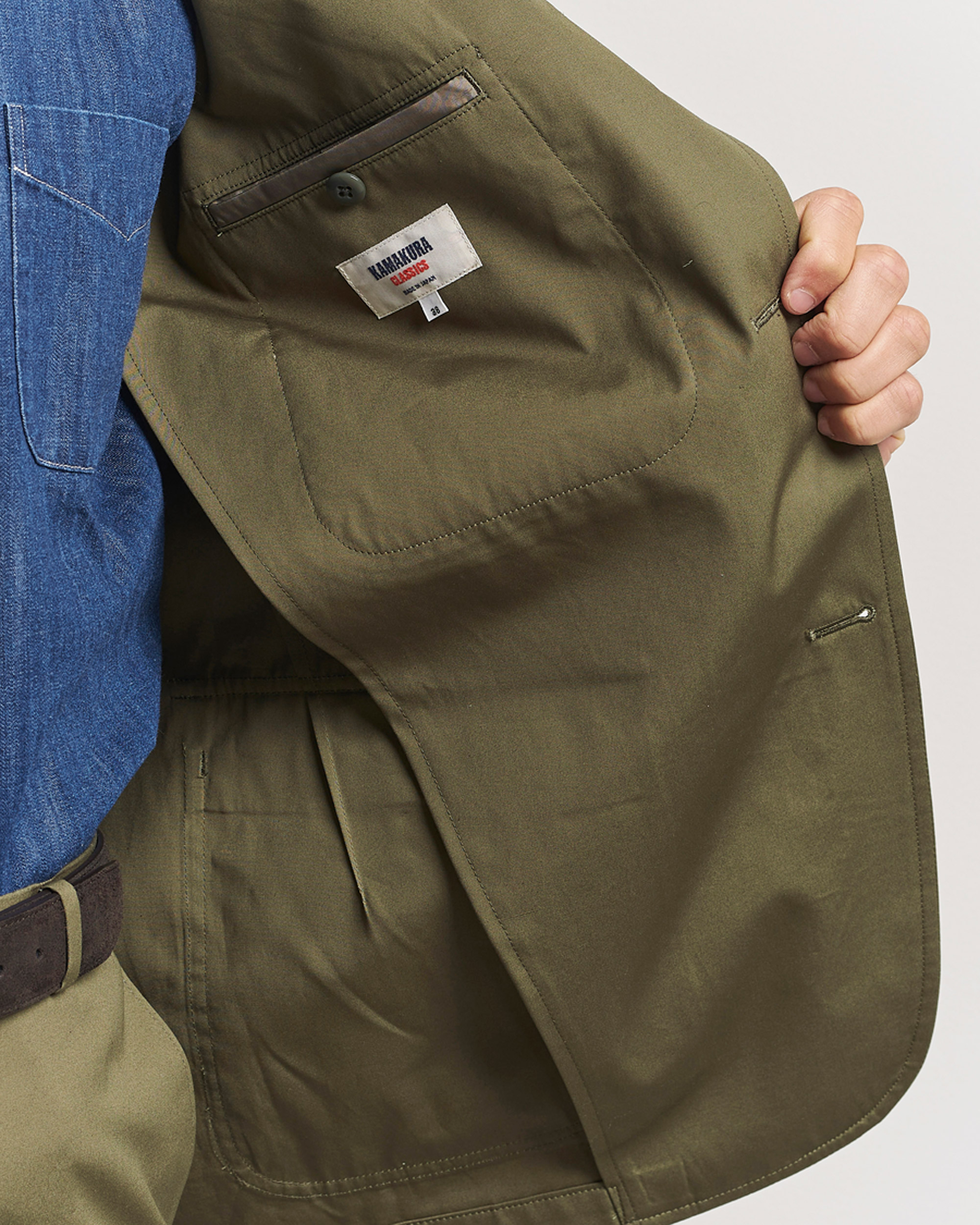 Herre | Dressjakker | Kamakura Shirts | Cotton Ivy Jacket Olive