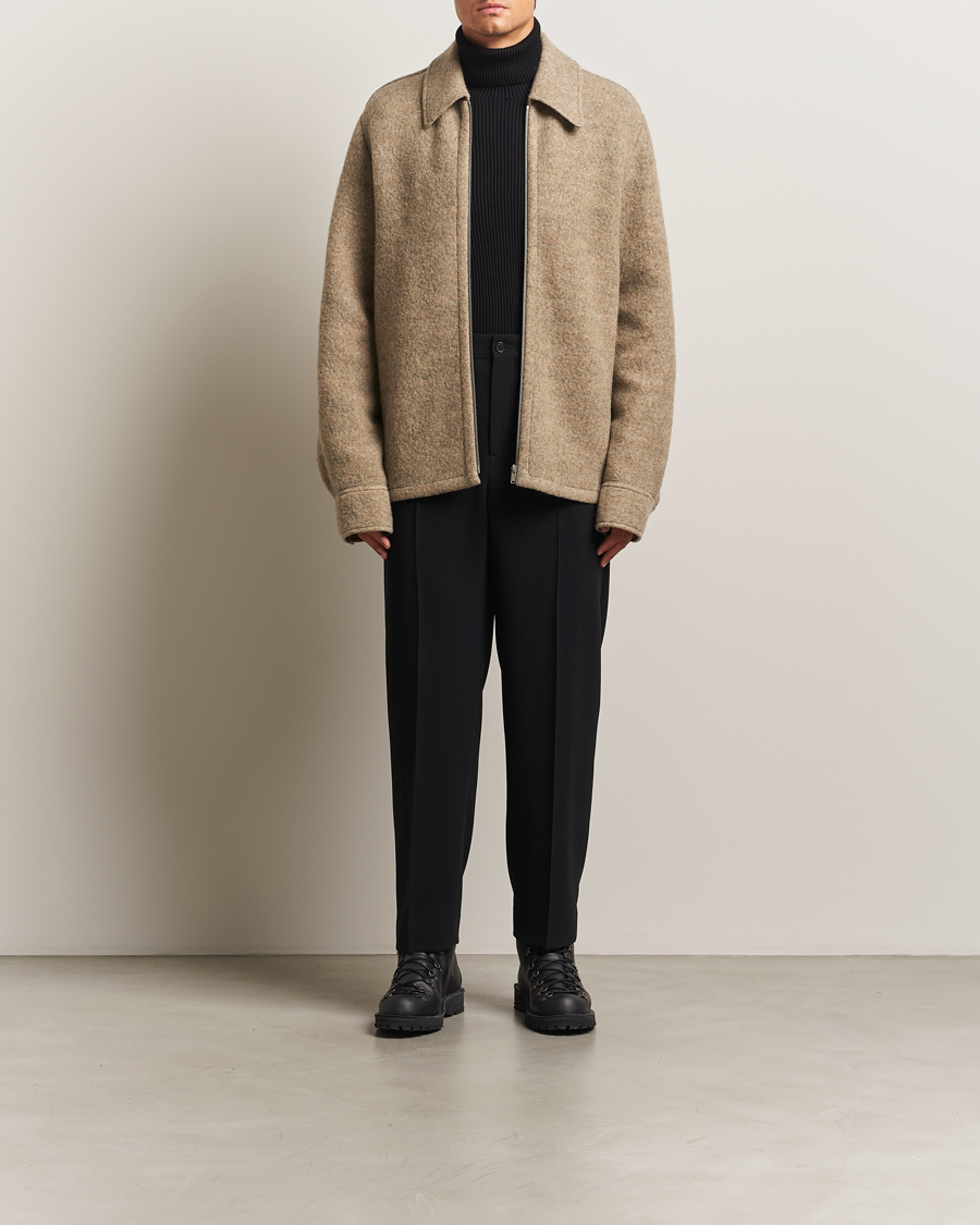 Herre | Jakker | Jil Sander | Felted Wool Shirt Jacket Beige